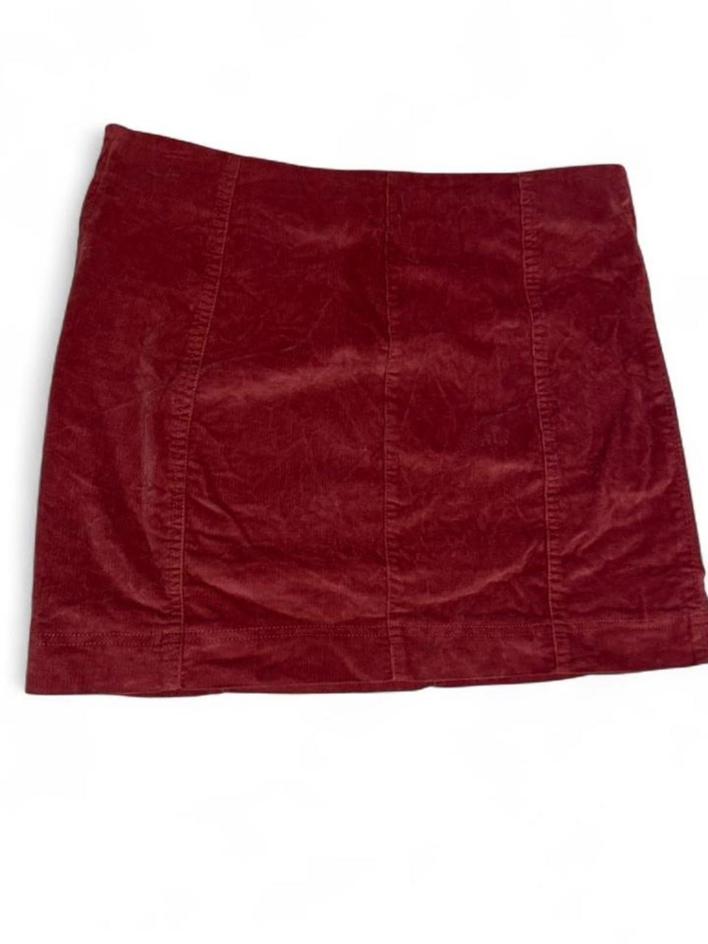 Women's Corduroy Mini Skirt red rust colored